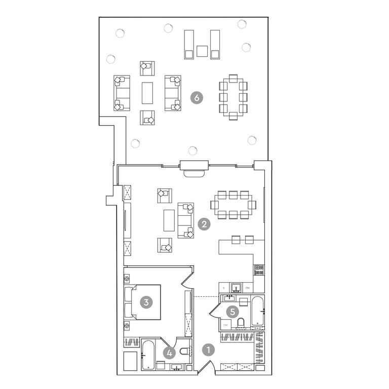 1-BD Apartment Sale, 163.8平方米 at RED7, Akademika Sakharova Avenue, 11, Moscow, Russia #1 1-BD Apartment Sale, 163.8平方米 at RED7, Akademika Sakharova Avenue, 11, Moscow, Russia #1