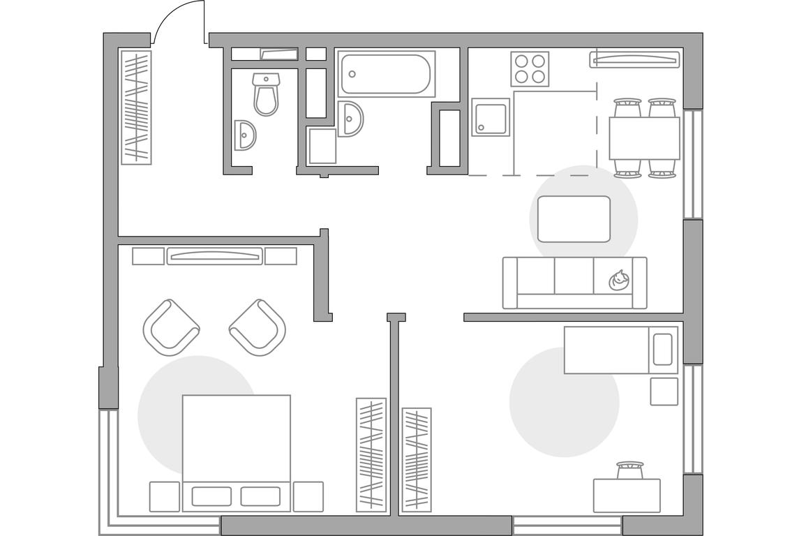 2-BD Apartment Sale, 58.2 sq. m. at Innovatsiya, bulvar Eynshteyna, 1, Urban-Type Settlement of Novoivanovskoe, Odintsovskiy City District, Moscow Region, Russia #1 2-BD Apartment Sale, 58.2 sq. m. at Innovatsiya, bulvar Eynshteyna, 1, Urban-Type Settlement of Novoivanovskoe, Odintsovskiy City District, Moscow Region, Russia #1
