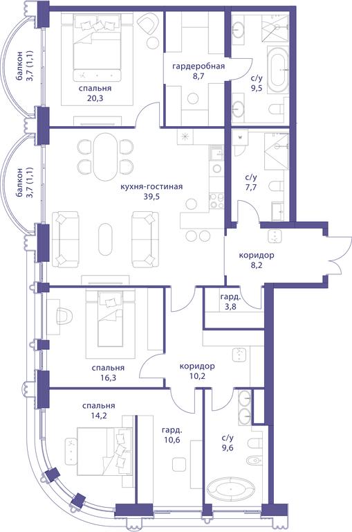 3-BD Apartment Sale, 160.8平方米 at Tatarskaya 35, Bolshaya Tatarskaya Street, Moscow, Russia #1 3-BD Apartment Sale, 160.8平方米 at Tatarskaya 35, Bolshaya Tatarskaya Street, Moscow, Russia #1