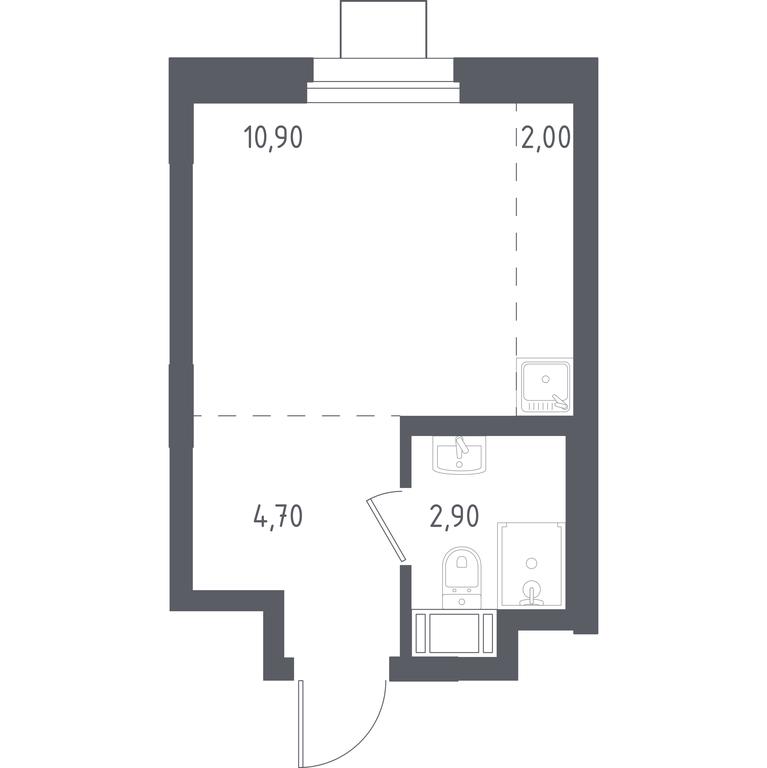 Apartment Sale, 20.4 sq. m. at Liubertsy, ulitsa Kamova, 5к1, Lyubertsy, Moscow Region, Russia #1