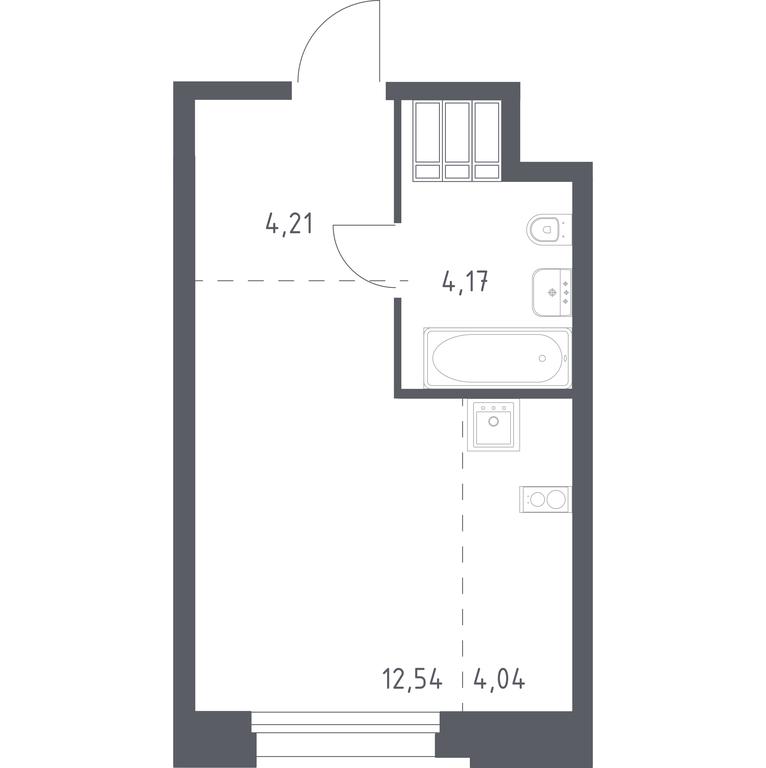 Apartment Sale, 24.96 sq. m. at Troparevo Park, Kiyevskoye shosse, 21-y kilometr, 3с4, Mosrentgen Settlement, Moscow, Russia #1
