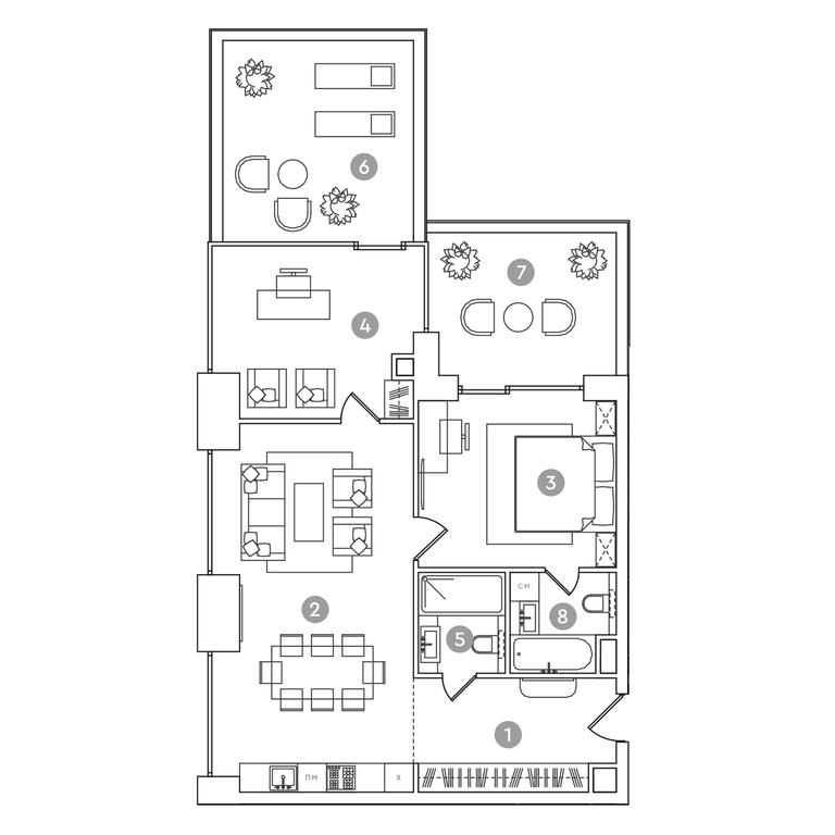 2-BD Apartment Sale, 109.4平方米 at RED7, Akademika Sakharova Avenue, 11, Moscow, Russia #1