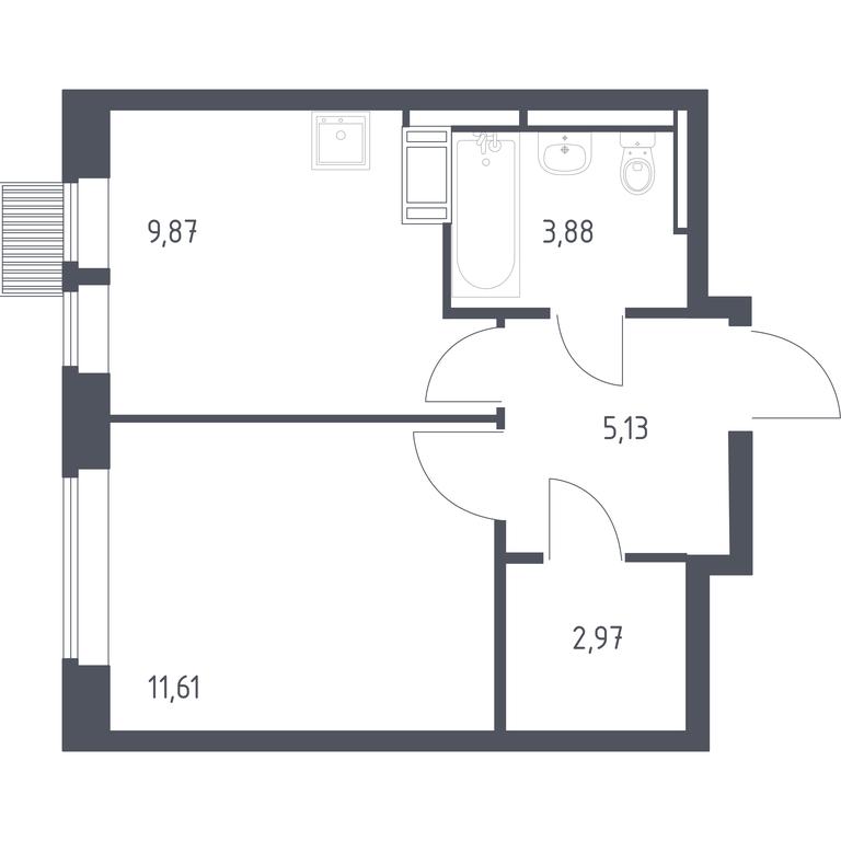 Apartment Sale, 33.46 sq. m. at Bolshoe Putilkovo, Prostornaya ulitsa, 1, Putilkovo Village, Krasnogorsk City District, Moscow Region, Russia #1 Apartment Sale, 33.46 sq. m. at Bolshoe Putilkovo, Prostornaya ulitsa, 1, Putilkovo Village, Krasnogorsk City District, Moscow Region, Russia #1