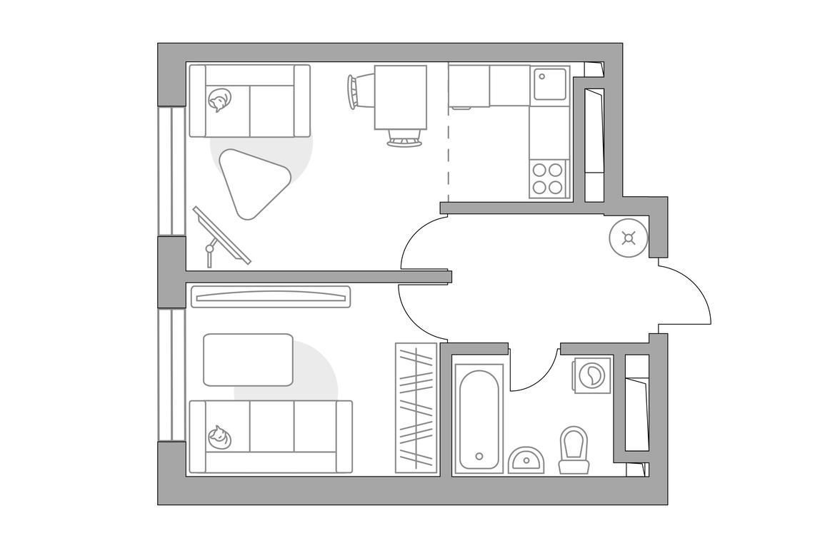 1-BD Apartment Sale, 36.09 sq. m. at Triniti 3, Dmitrovskoye Highway, 75к4, Moscow, Russia #1 1-BD Apartment Sale, 36.09 sq. m. at Triniti 3, Dmitrovskoye Highway, 75к4, Moscow, Russia #1