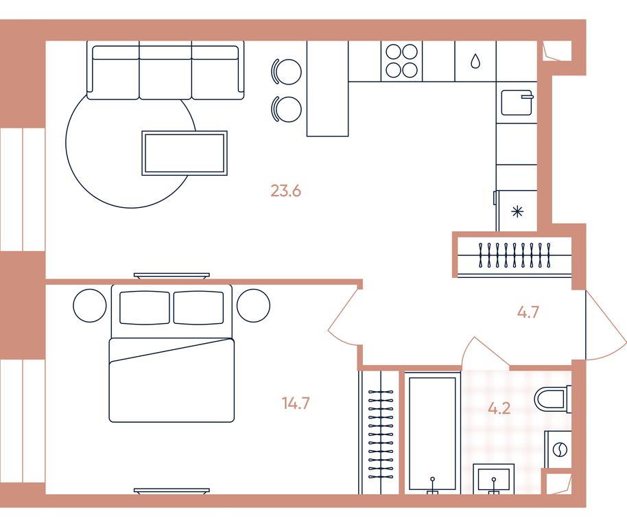 1-BD Apartment Sale, 47.2 sq. m. at Era, Derbenevskaya Street, Moscow, Russia #1 1-BD Apartment Sale, 47.2 sq. m. at Era, Derbenevskaya Street, Moscow, Russia #1