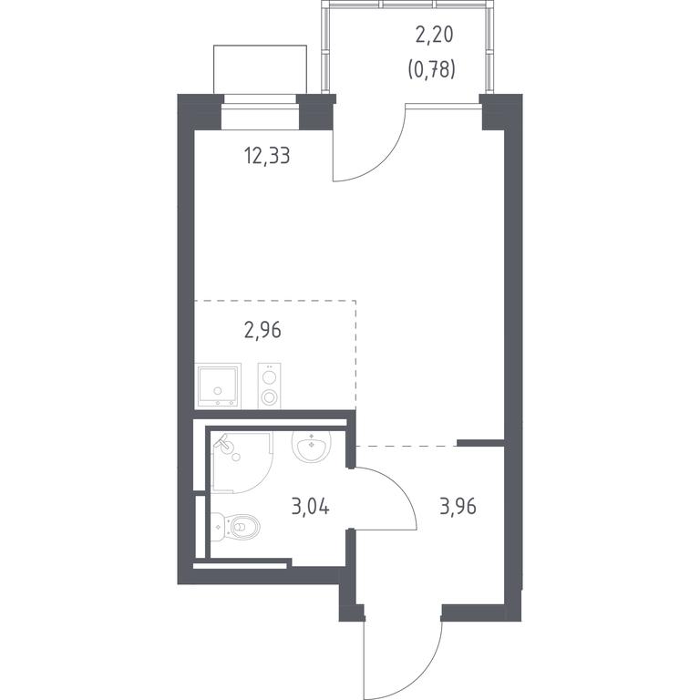 Apartment Sale, 23.07 sq. m. at Bogdanovskiy Les, derevnya Bogdanikha, Leninskiy City District, Moscow Region, Russia #1 Apartment Sale, 23.07 sq. m. at Bogdanovskiy Les, derevnya Bogdanikha, Leninskiy City District, Moscow Region, Russia #1