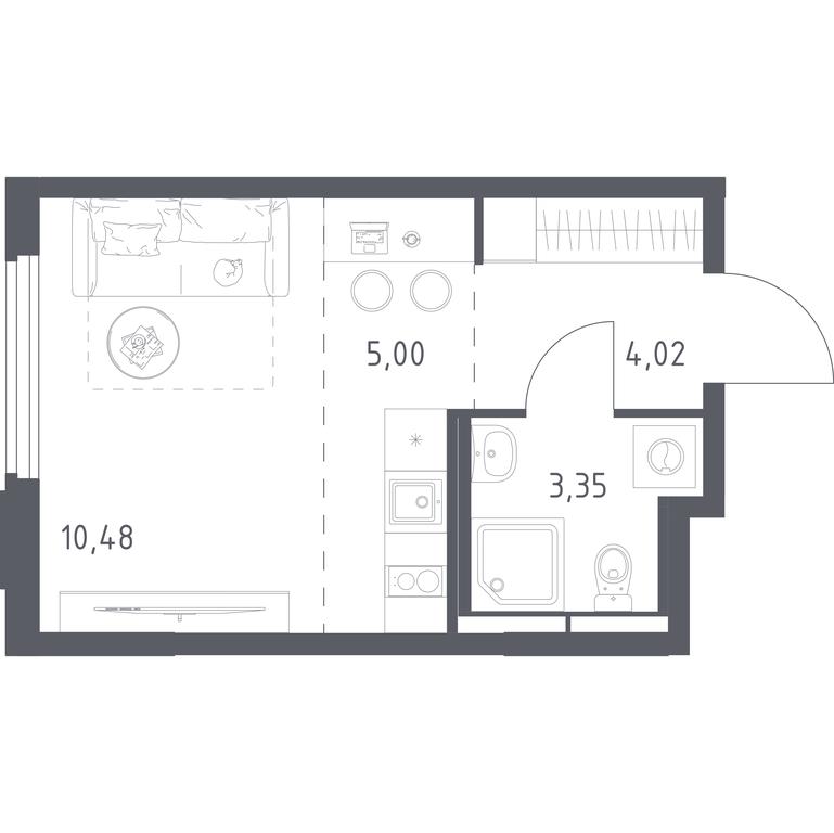 Apartment Sale, 22.85 sq. m. at Kosmicheskiy kvartal, M.K. Tikhonravova Street, Yubileyniy Microdistrict, Korolyov, Moscow Region, Russia #2 Apartment Sale, 22.85 sq. m. at Kosmicheskiy kvartal, M.K. Tikhonravova Street, Yubileyniy Microdistrict, Korolyov, Moscow Region, Russia #2