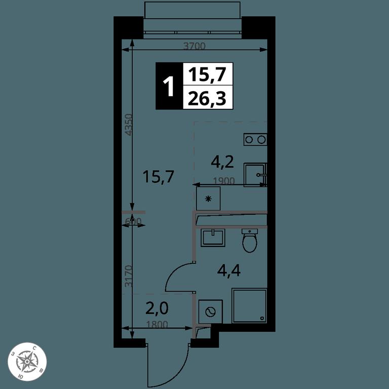 Apartment Sale, 26.3 sq. m. at 1-y Salarevskiy, Kiyevskoye Highway, Moskovskiy Settlement, Moscow, Russia #2 Apartment Sale, 26.3 sq. m. at 1-y Salarevskiy, Kiyevskoye Highway, Moskovskiy Settlement, Moscow, Russia #2