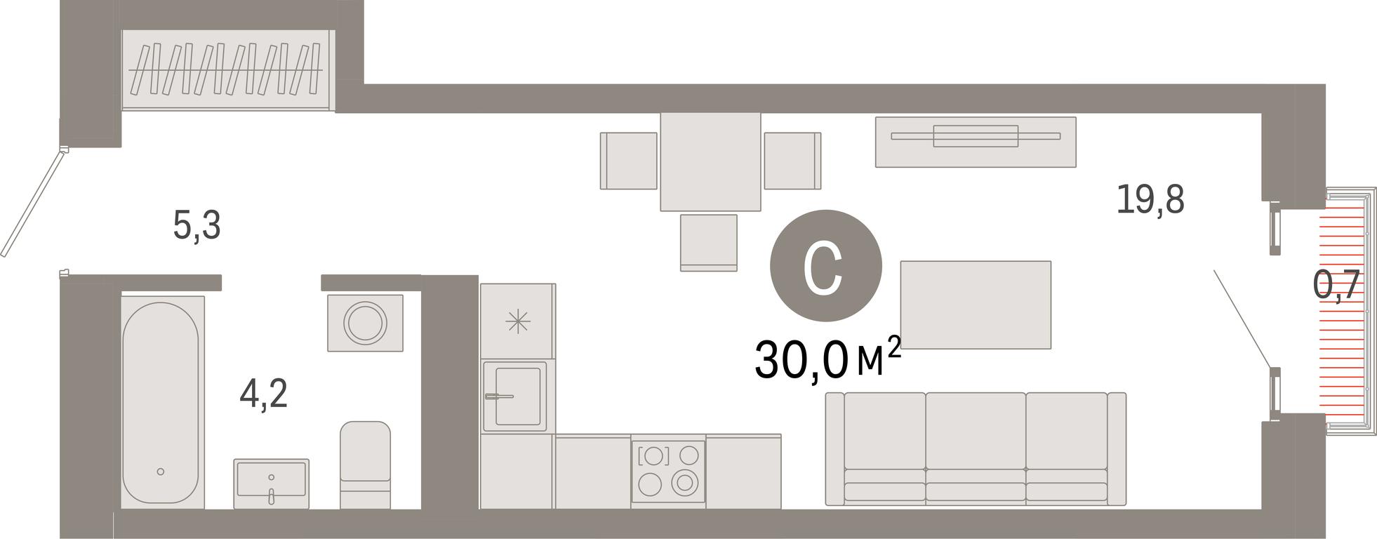 Apartment Sale, 30 sq. m. at Kvartal Metronom, Tagilskaya Street, Moscow, Russia #1