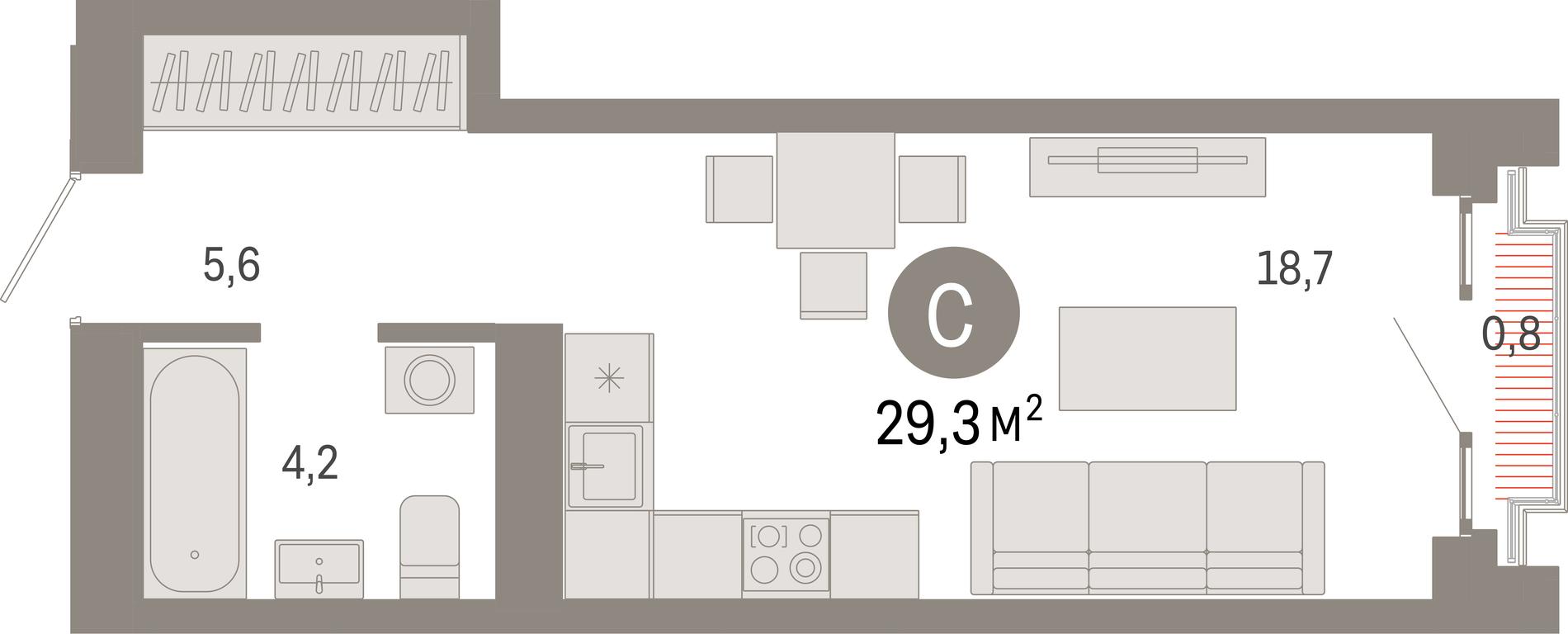 Apartment Sale, 29.3 sq. m. at Kvartal Metronom, Tagilskaya Street, Moscow, Russia #1