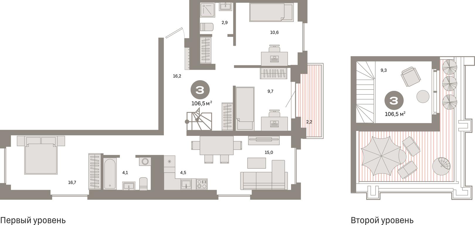 3-BD Apartment Sale, 106.5 sq. m. at Kvartal Metronom, Tagilskaya Street, Moscow, Russia #1