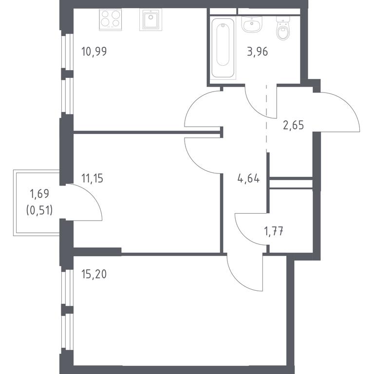 1-BD Apartment Sale, 50.87 sq. m. at Kosmicheskiy kvartal, M.K. Tikhonravova Street, Yubileyniy Microdistrict, Korolyov, Moscow Region, Russia #1 1-BD Apartment Sale, 50.87 sq. m. at Kosmicheskiy kvartal, M.K. Tikhonravova Street, Yubileyniy Microdistrict, Korolyov, Moscow Region, Russia #1