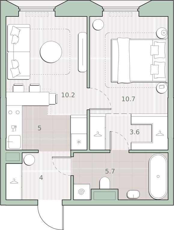 1-BD Apartment Sale, 39.2平方米 at Sreda na Lobachevskogo, Ochakovskoye Highway, Moscow, Russia #1 1-BD Apartment Sale, 39.2平方米 at Sreda na Lobachevskogo, Ochakovskoye Highway, Moscow, Russia #1