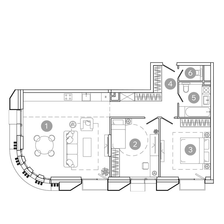 2-BD Apartment Sale, 80.2 sq. m. at UNO.Sokolinaya Gora, 8th Sokolinoy Gory Street, 26, Moscow, Russia #2 2-BD Apartment Sale, 80.2 sq. m. at UNO.Sokolinaya Gora, 8th Sokolinoy Gory Street, 26, Moscow, Russia #2
