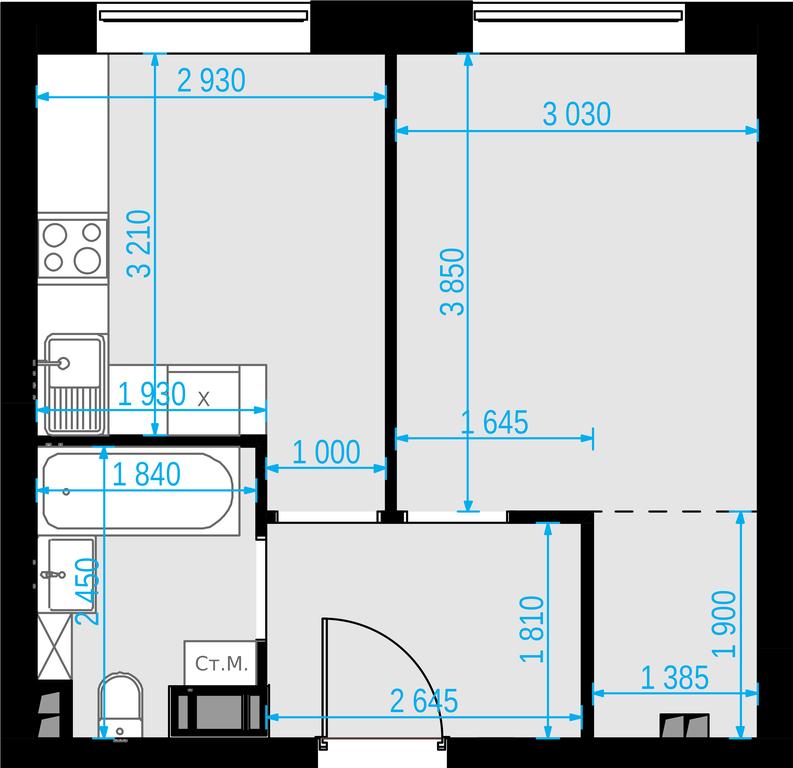 1-BD Apartment Sale, 34 sq. m. at Malevich, Otradnaya Street, 8, Moscow, Russia #1 1-BD Apartment Sale, 34 sq. m. at Malevich, Otradnaya Street, 8, Moscow, Russia #1