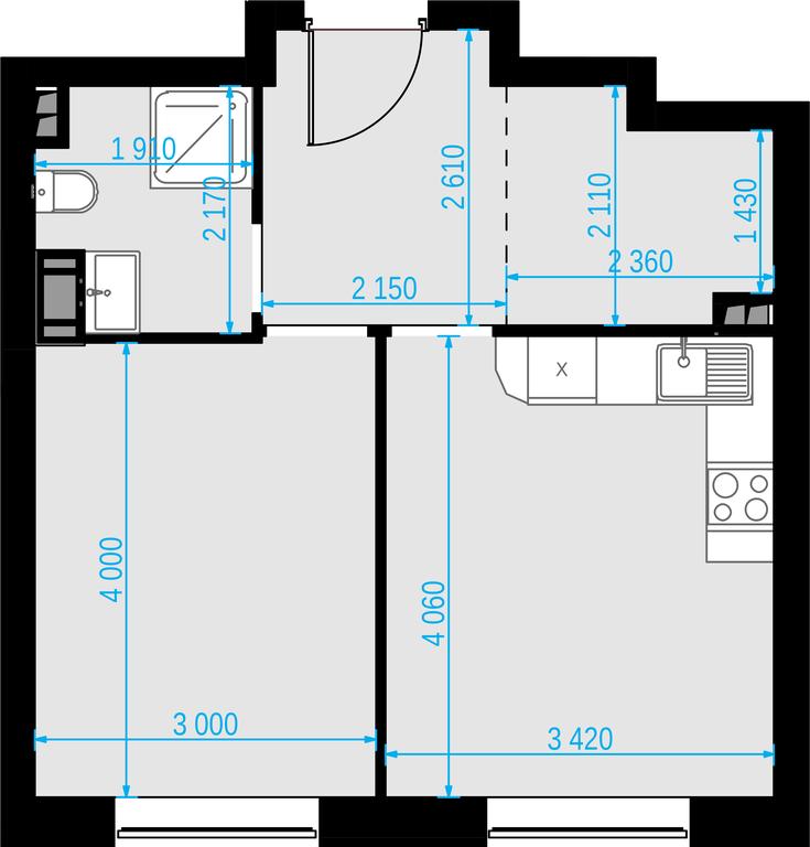 1-BD Apartment Sale, 40.1平方米 at Malevich, Otradnaya Street, 8, Moscow, Russia #1 1-BD Apartment Sale, 40.1平方米 at Malevich, Otradnaya Street, 8, Moscow, Russia #1