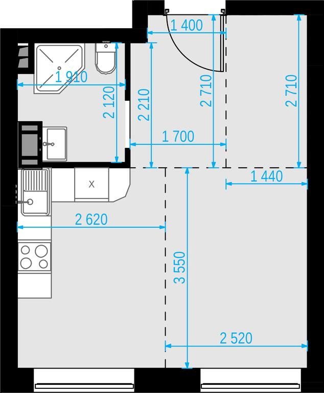 1-BD Apartment Sale, 38.6 sq. m. at Malevich, Otradnaya Street, 8, Moscow, Russia #1