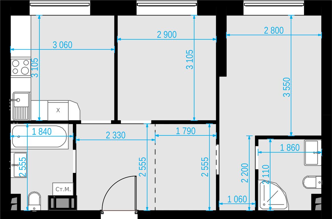 Продажа 2-комн. квартиры, 51,1 м² в ЖК «Малевич», Отрадная улица, 8, Москва, Россия #1
