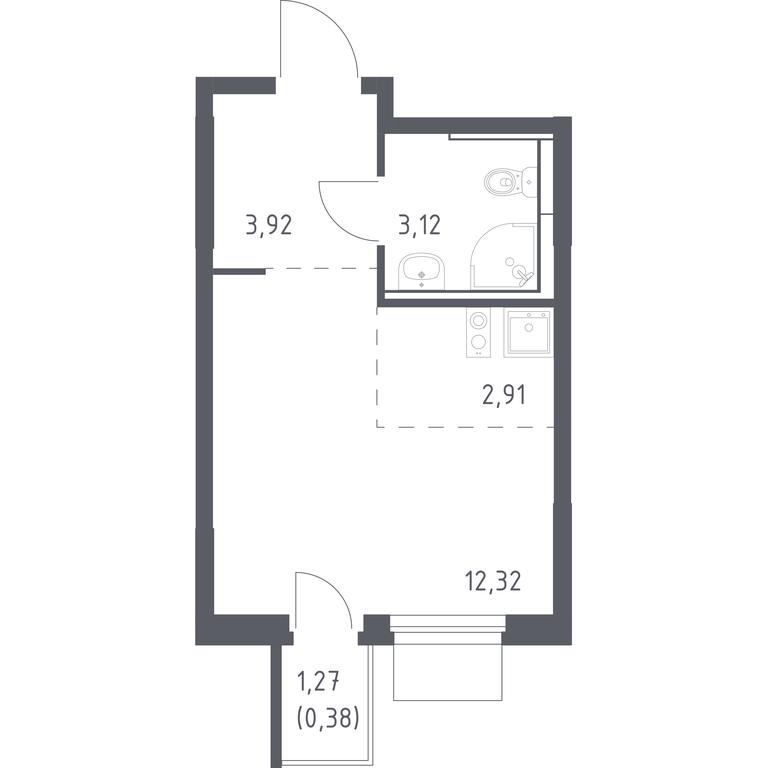 Apartment Sale, 22.65平方米 at Mytishchi Park, Silikatnaya ulitsa, 41к3, Mytischi, Moscow Region, Russia #1 Apartment Sale, 22.65平方米 at Mytishchi Park, Silikatnaya ulitsa, 41к3, Mytischi, Moscow Region, Russia #1