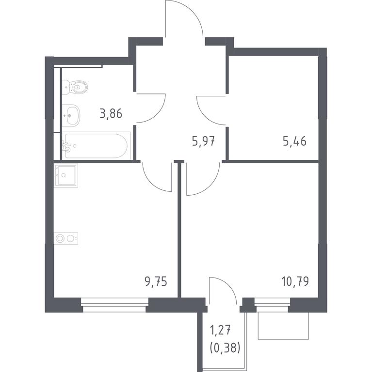 Apartment Sale, 36.21 sq. m. at Mytishchi Park, Silikatnaya ulitsa, 41к3, Mytischi, Moscow Region, Russia #1
