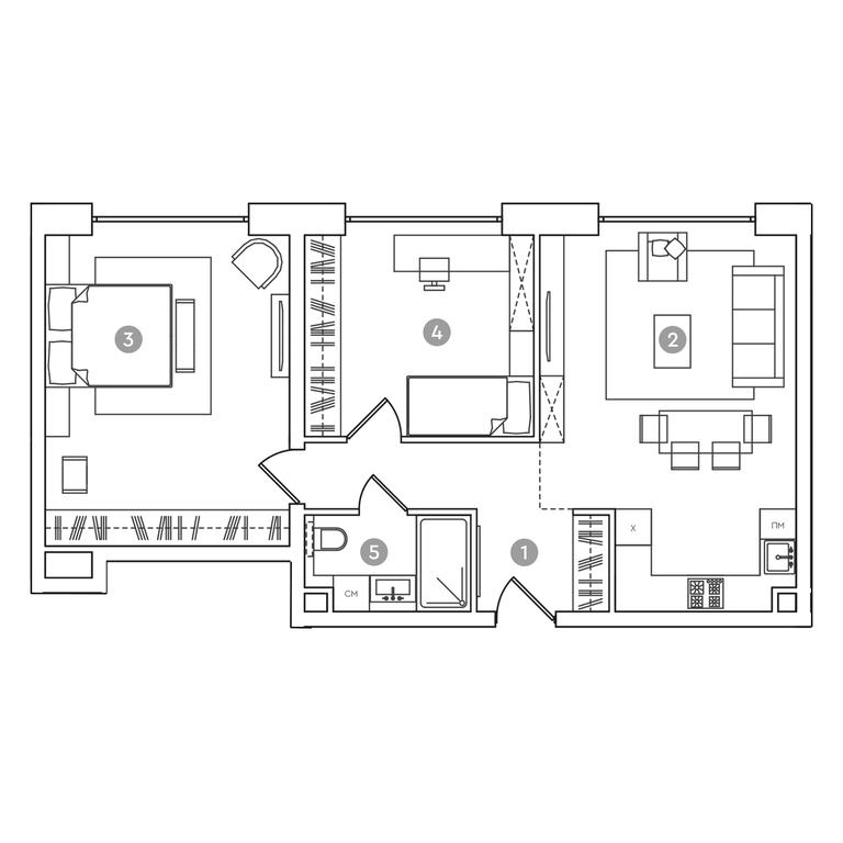Продажа 2-комн. квартиры, 71,3 м² в ЖК «РЭД7 (RED7)», проспект Академика Сахарова, 11, Москва, Россия #1 Продажа 2-комн. квартиры, 71,3 м² в ЖК «РЭД7 (RED7)», проспект Академика Сахарова, 11, Москва, Россия #1