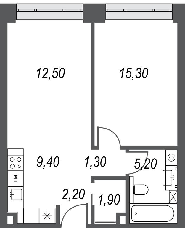 2-BD Apartment Sale, 47.7 sq. m. at AFI Park Voroncovskiy, Akademika Chelomeya Street, 7Ас2, Moscow, Russia #2
