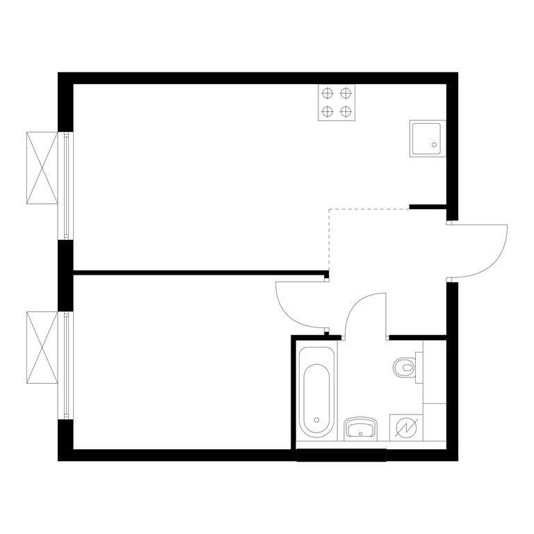1-BD Apartment Sale, 36 sq. m. at Liublinskiy Park, Lyublinskaya Street, 78к2, Moscow, Russia #1 1-BD Apartment Sale, 36 sq. m. at Liublinskiy Park, Lyublinskaya Street, 78к2, Moscow, Russia #1