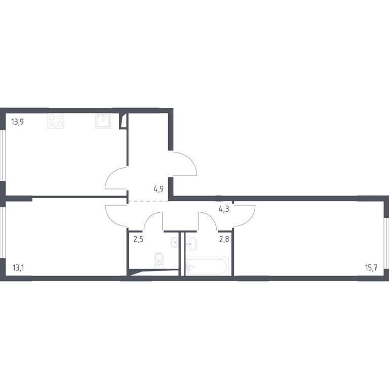 Продажа 1-комн. квартиры, 57,2 м² в ЖК «Молжаниново», Ленинградское шоссе, 229, Москва, Россия #1