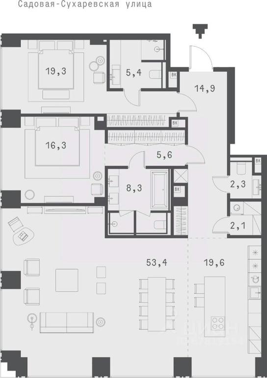 1-BD Apartment Sale, 147.86 sq. m. at Klubny dom Forum (Klubny dom Forum), Sadovaya-Sukharevskaya Street, Moscow, Russia #1 1-BD Apartment Sale, 147.86 sq. m. at Klubny dom Forum (Klubny dom Forum), Sadovaya-Sukharevskaya Street, Moscow, Russia #1