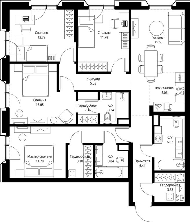 4-BD Apartment Sale, 106.35 sq. m. at MIRA, Mira Avenue, Moscow, Russia #1 4-BD Apartment Sale, 106.35 sq. m. at MIRA, Mira Avenue, Moscow, Russia #1