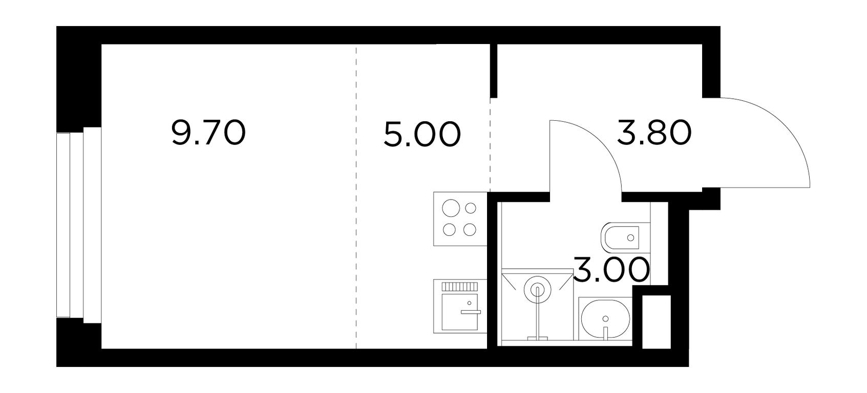 Apartment Sale, 21.5平方米 at Belyi Grad, Tsentralnaya Street, 1, Mytischi, Moscow Region, Russia #1