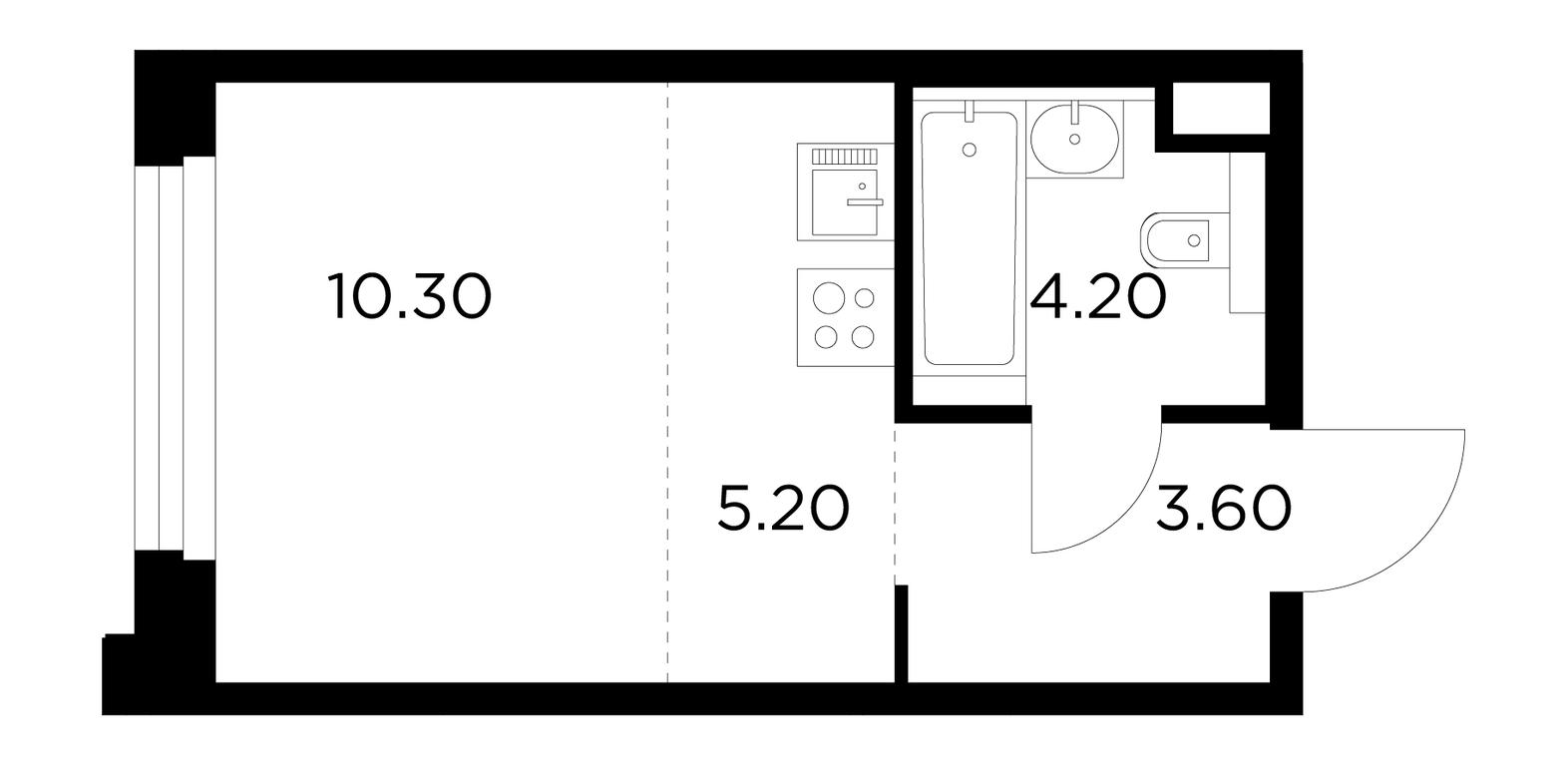 Apartment Sale, 23.3平方米 at Belyi Grad, Tsentralnaya Street, 1, Mytischi, Moscow Region, Russia #1 Apartment Sale, 23.3平方米 at Belyi Grad, Tsentralnaya Street, 1, Mytischi, Moscow Region, Russia #1