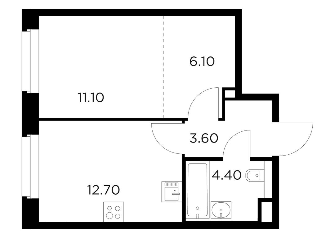 1-BD Apartment Sale, 37.9平方米 at Belyi Grad, Tsentralnaya Street, 1, Mytischi, Moscow Region, Russia #1 1-BD Apartment Sale, 37.9平方米 at Belyi Grad, Tsentralnaya Street, 1, Mytischi, Moscow Region, Russia #1