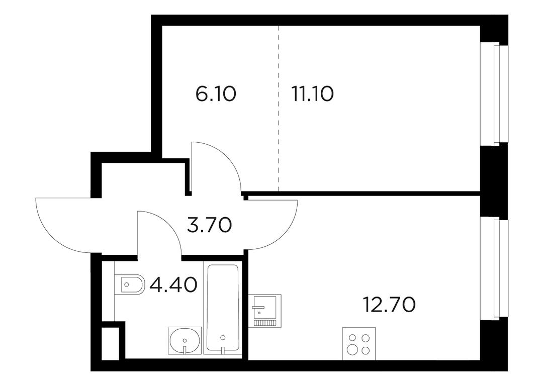 1-BD Apartment Sale, 38平方米 at Belyi Grad, Tsentralnaya Street, 1, Mytischi, Moscow Region, Russia #1 1-BD Apartment Sale, 38平方米 at Belyi Grad, Tsentralnaya Street, 1, Mytischi, Moscow Region, Russia #1
