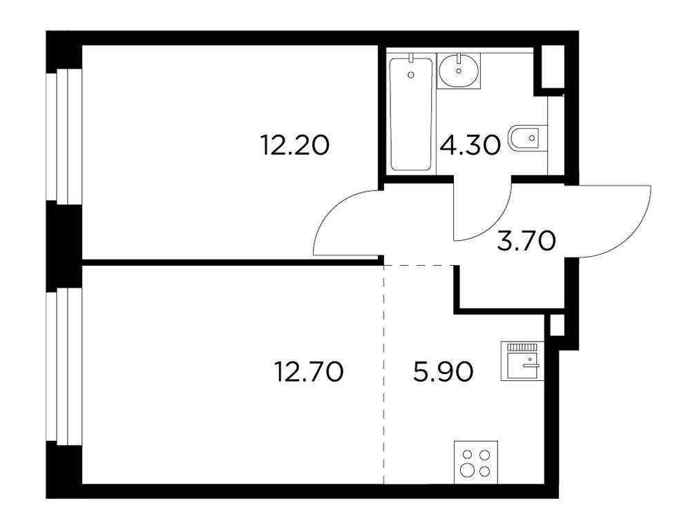 1-BD Apartment Sale, 38.8平方米 at Belyi Grad, Tsentralnaya Street, 1, Mytischi, Moscow Region, Russia #1 1-BD Apartment Sale, 38.8平方米 at Belyi Grad, Tsentralnaya Street, 1, Mytischi, Moscow Region, Russia #1