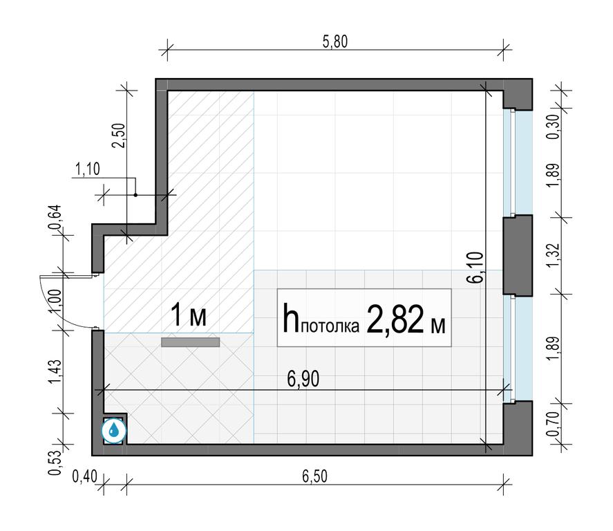 1-BD Apartment Sale, 38.1 sq. m. at Belyi Grad, Tsentralnaya Street, 1, Mytischi, Moscow Region, Russia #2