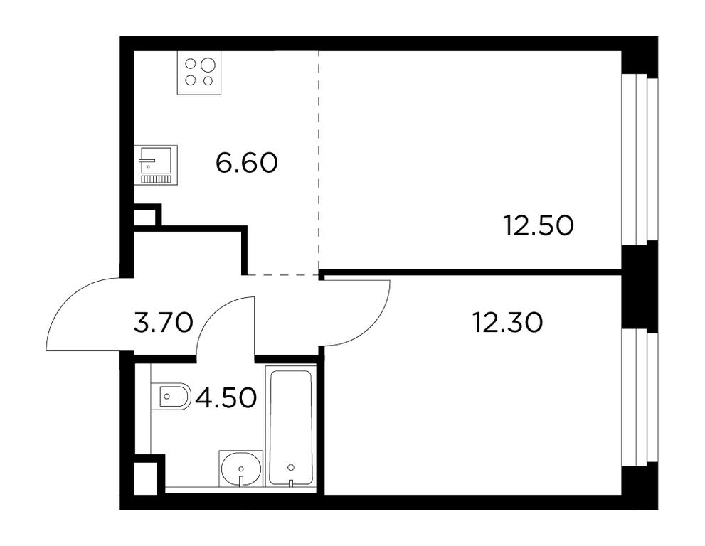 1-BD Apartment Sale, 39.6平方米 at Belyi Grad, Tsentralnaya Street, 1, Mytischi, Moscow Region, Russia #1 1-BD Apartment Sale, 39.6平方米 at Belyi Grad, Tsentralnaya Street, 1, Mytischi, Moscow Region, Russia #1