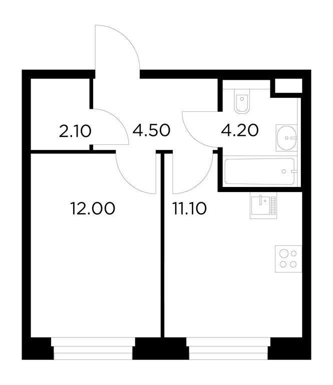 1-BD Apartment Sale, 33.9平方米 at Belyi Grad, Tsentralnaya Street, 1, Mytischi, Moscow Region, Russia #1 1-BD Apartment Sale, 33.9平方米 at Belyi Grad, Tsentralnaya Street, 1, Mytischi, Moscow Region, Russia #1