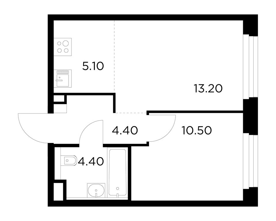 1-BD Apartment Sale, 37.6平方米 at Belyi Grad, Tsentralnaya Street, 1, Mytischi, Moscow Region, Russia #1 1-BD Apartment Sale, 37.6平方米 at Belyi Grad, Tsentralnaya Street, 1, Mytischi, Moscow Region, Russia #1