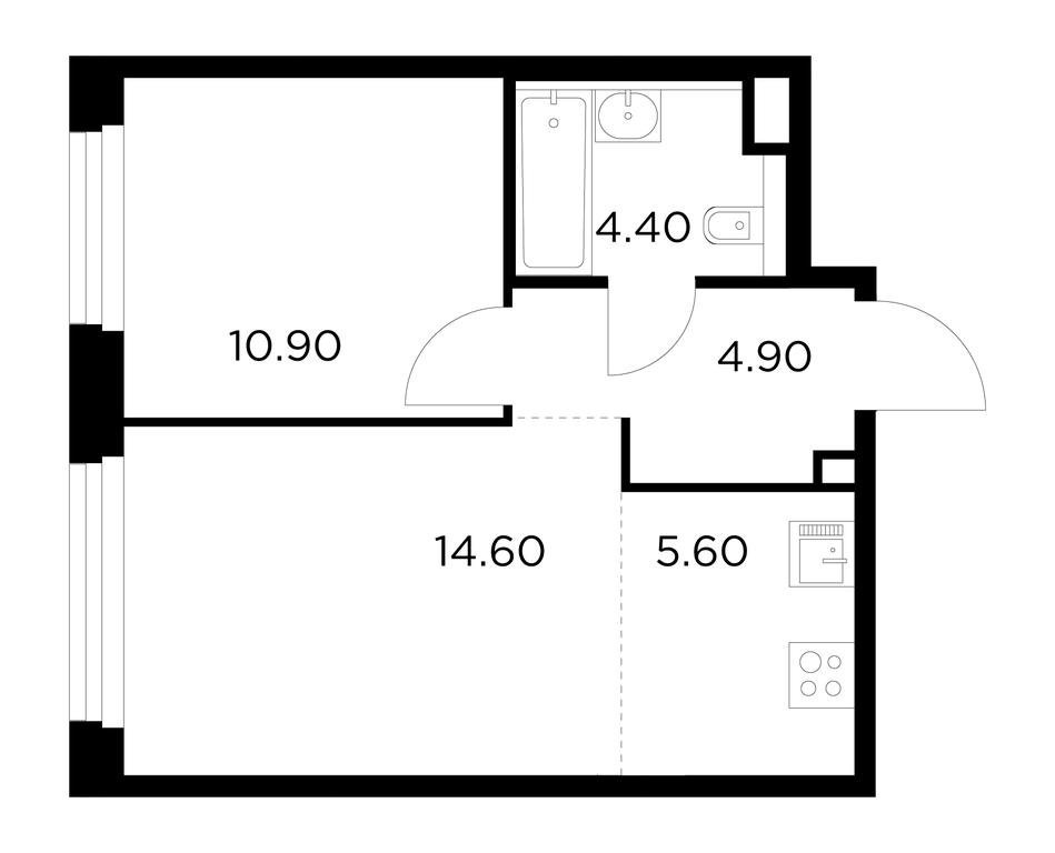 1-BD Apartment Sale, 40.4平方米 at Belyi Grad, Tsentralnaya Street, 1, Mytischi, Moscow Region, Russia #1 1-BD Apartment Sale, 40.4平方米 at Belyi Grad, Tsentralnaya Street, 1, Mytischi, Moscow Region, Russia #1