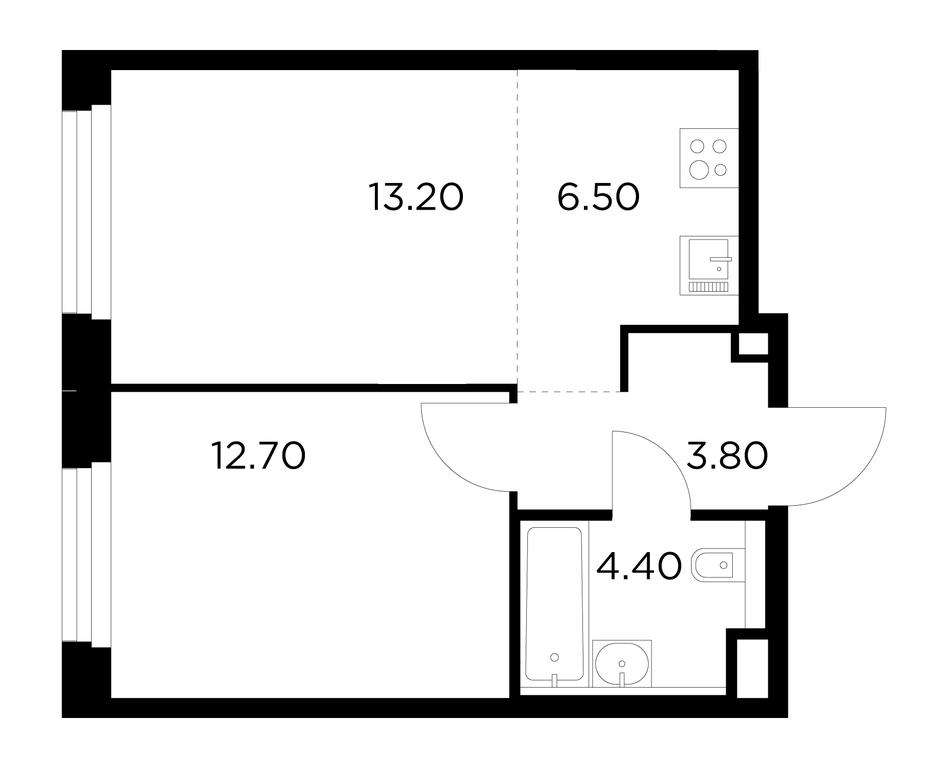 1-BD Apartment Sale, 40.6平方米 at Belyi Grad, Tsentralnaya Street, 1, Mytischi, Moscow Region, Russia #1 1-BD Apartment Sale, 40.6平方米 at Belyi Grad, Tsentralnaya Street, 1, Mytischi, Moscow Region, Russia #1