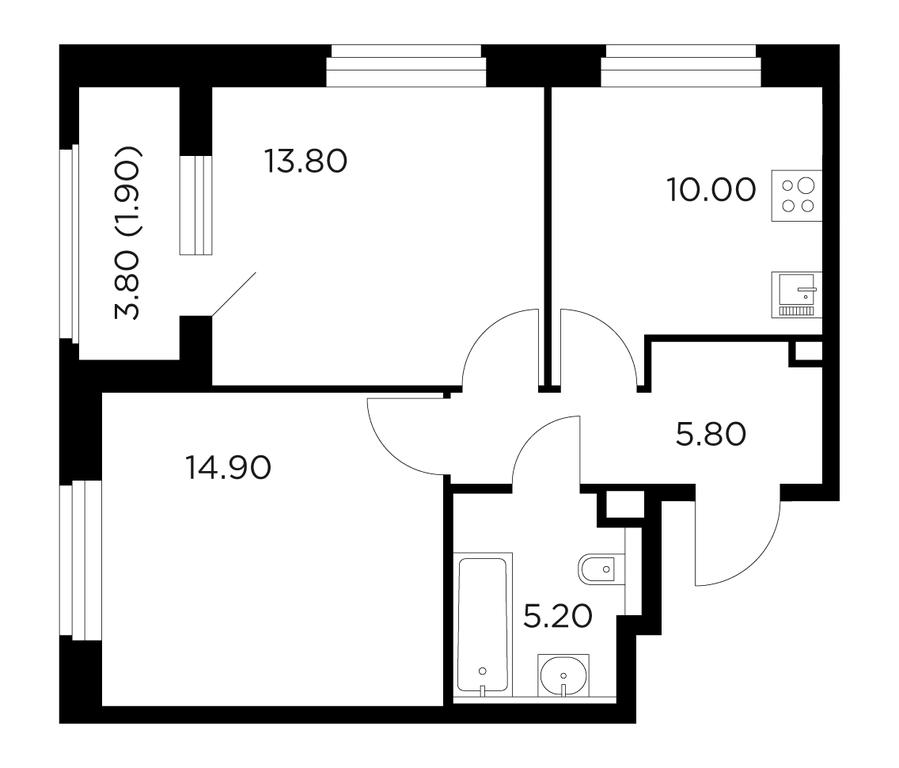 2-BD Apartment Sale, 51.6平方米 at Belyi Grad, Tsentralnaya Street, 1, Mytischi, Moscow Region, Russia #1 2-BD Apartment Sale, 51.6平方米 at Belyi Grad, Tsentralnaya Street, 1, Mytischi, Moscow Region, Russia #1