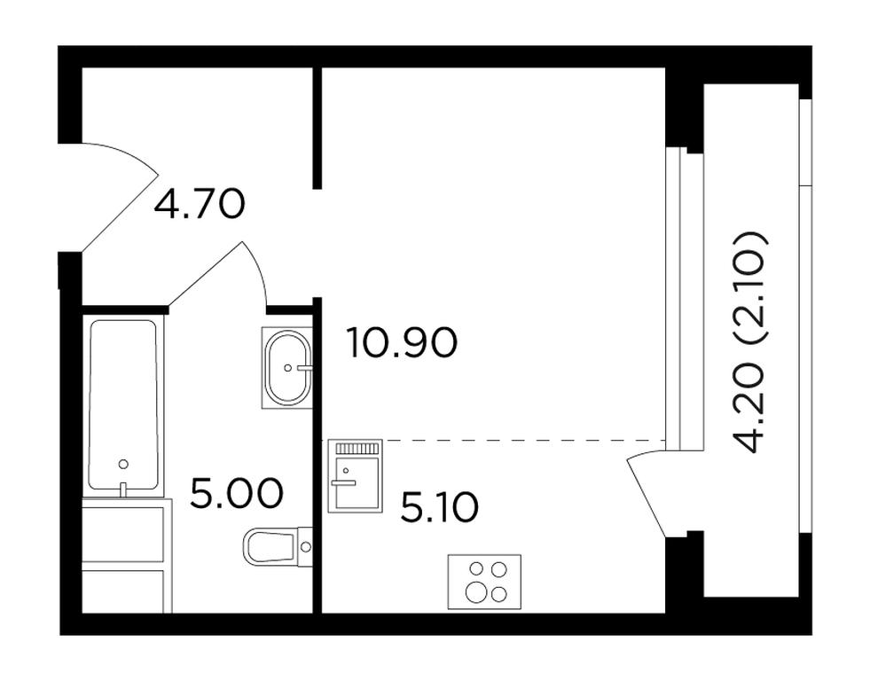Apartment Sale, 27.8 sq. m. at Filatov Lug, zhiloy kompleks Filatov Lug, Moskovskiy Settlement, Moscow, Russia #1