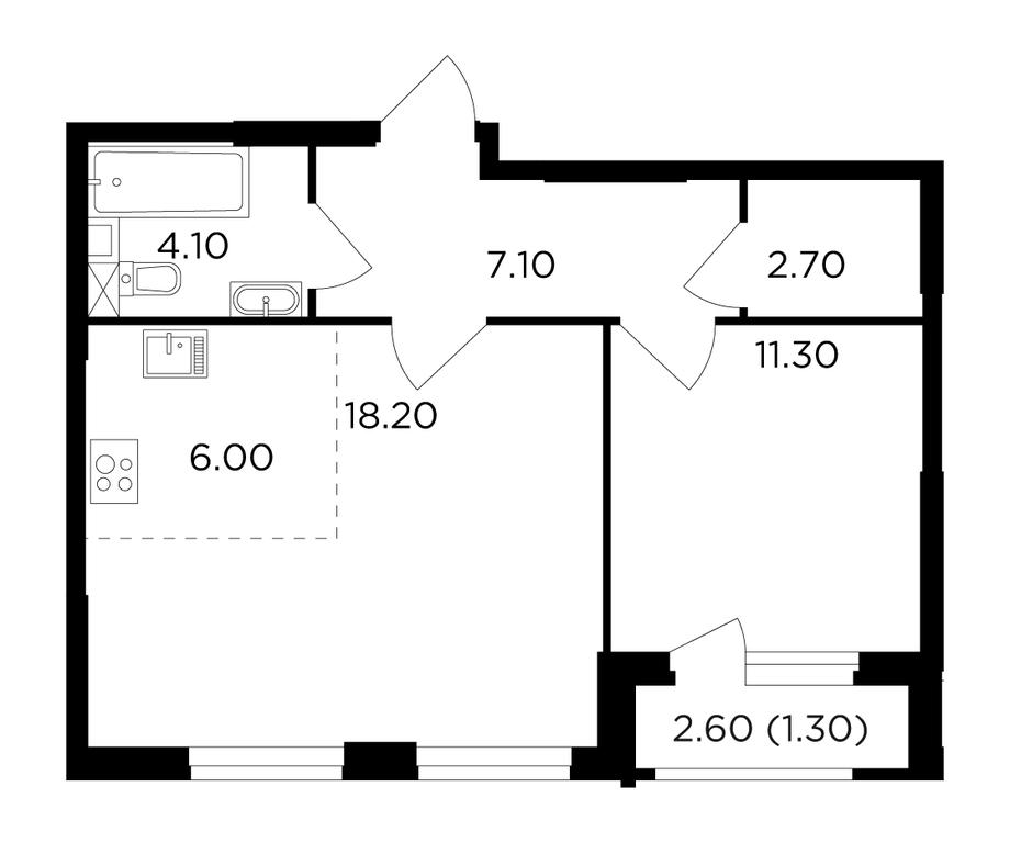 1-BD Apartment Sale, 50.7 sq. m. at Filatov Lug, zhiloy kompleks Filatov Lug, Moskovskiy Settlement, Moscow, Russia #1 1-BD Apartment Sale, 50.7 sq. m. at Filatov Lug, zhiloy kompleks Filatov Lug, Moskovskiy Settlement, Moscow, Russia #1