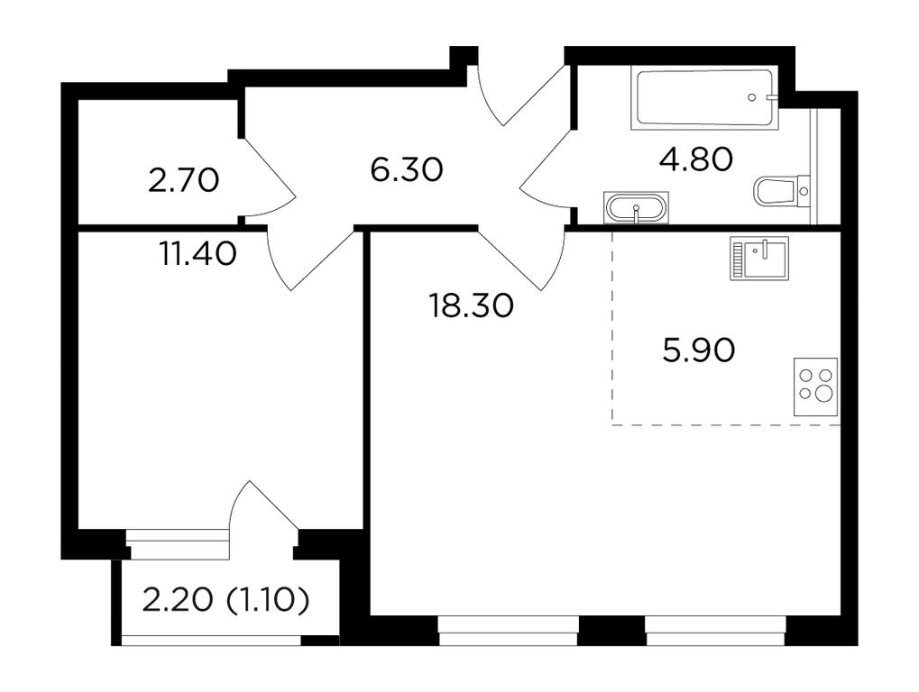 1-BD Apartment Sale, 50.5平方米 at Filatov Lug, zhiloy kompleks Filatov Lug, Moskovskiy Settlement, Moscow, Russia #1 1-BD Apartment Sale, 50.5平方米 at Filatov Lug, zhiloy kompleks Filatov Lug, Moskovskiy Settlement, Moscow, Russia #1