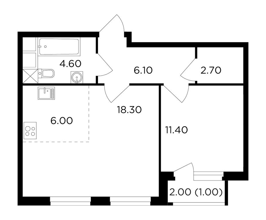 1-BD Apartment Sale, 50.1 sq. m. at Filatov Lug, zhiloy kompleks Filatov Lug, Moskovskiy Settlement, Moscow, Russia #1 1-BD Apartment Sale, 50.1 sq. m. at Filatov Lug, zhiloy kompleks Filatov Lug, Moskovskiy Settlement, Moscow, Russia #1