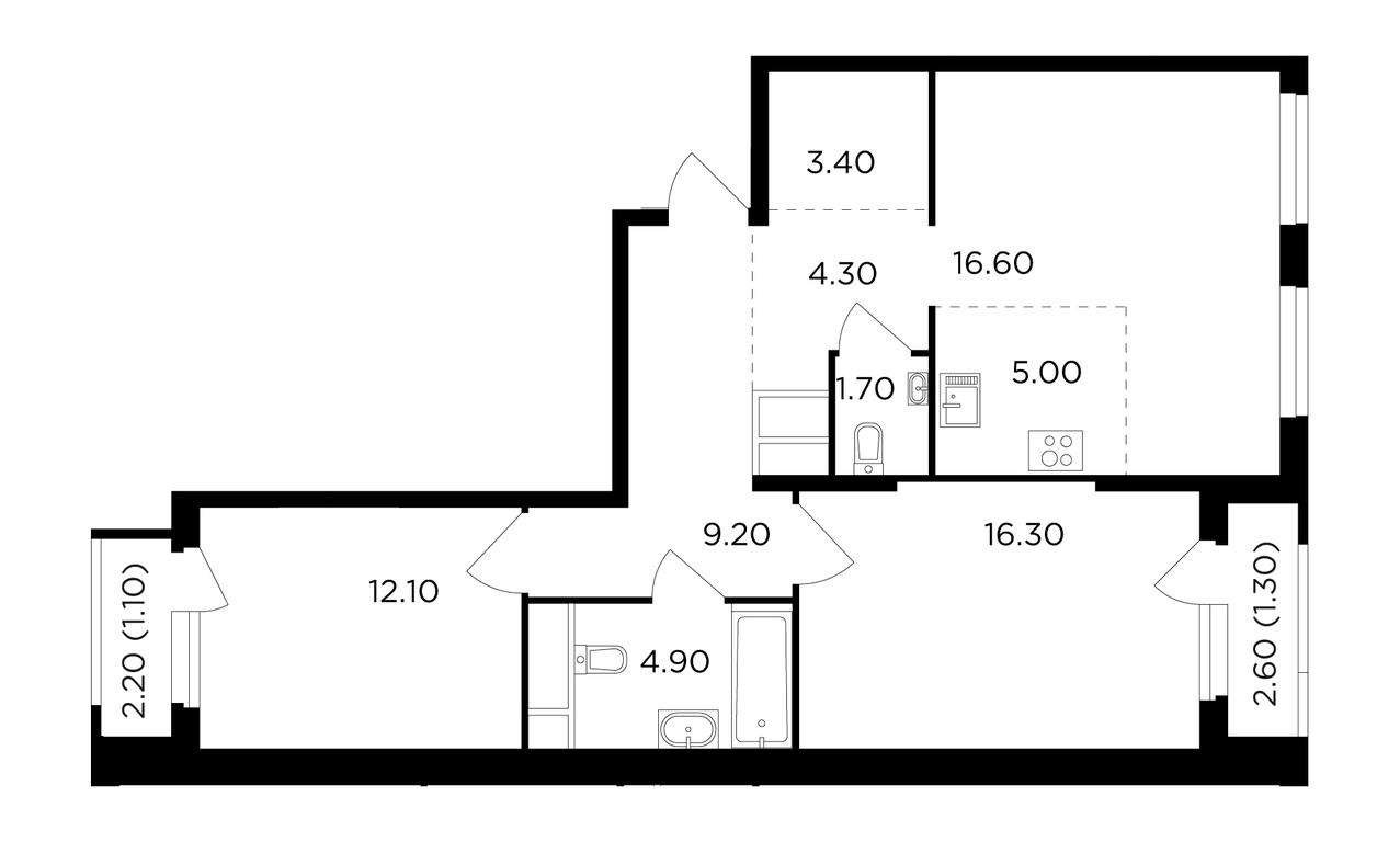 2-BD Apartment Sale, 75.9平方米 at Filatov Lug, zhiloy kompleks Filatov Lug, Moskovskiy Settlement, Moscow, Russia #1 2-BD Apartment Sale, 75.9平方米 at Filatov Lug, zhiloy kompleks Filatov Lug, Moskovskiy Settlement, Moscow, Russia #1