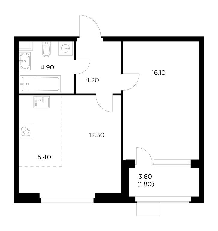 1-BD Apartment Sale, 44.7平方米 at Novoe Medvedkovo, Novoe Medvedkovo Residential Complex, mikrorayon 17A, Mytischi, Moscow Region, Russia #1 1-BD Apartment Sale, 44.7平方米 at Novoe Medvedkovo, Novoe Medvedkovo Residential Complex, mikrorayon 17A, Mytischi, Moscow Region, Russia #1