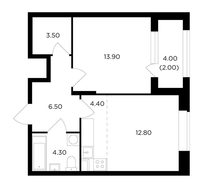 1-BD Apartment Sale, 47.4 sq. m. at Novoe Medvedkovo, Novoe Medvedkovo Residential Complex, mikrorayon 17A, Mytischi, Moscow Region, Russia #1 1-BD Apartment Sale, 47.4 sq. m. at Novoe Medvedkovo, Novoe Medvedkovo Residential Complex, mikrorayon 17A, Mytischi, Moscow Region, Russia #1