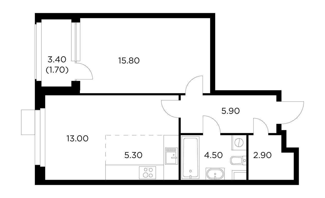 1-BD Apartment Sale, 49.1 sq. m. at Novoe Medvedkovo, Novoe Medvedkovo Residential Complex, mikrorayon 17A, Mytischi, Moscow Region, Russia #1 1-BD Apartment Sale, 49.1 sq. m. at Novoe Medvedkovo, Novoe Medvedkovo Residential Complex, mikrorayon 17A, Mytischi, Moscow Region, Russia #1